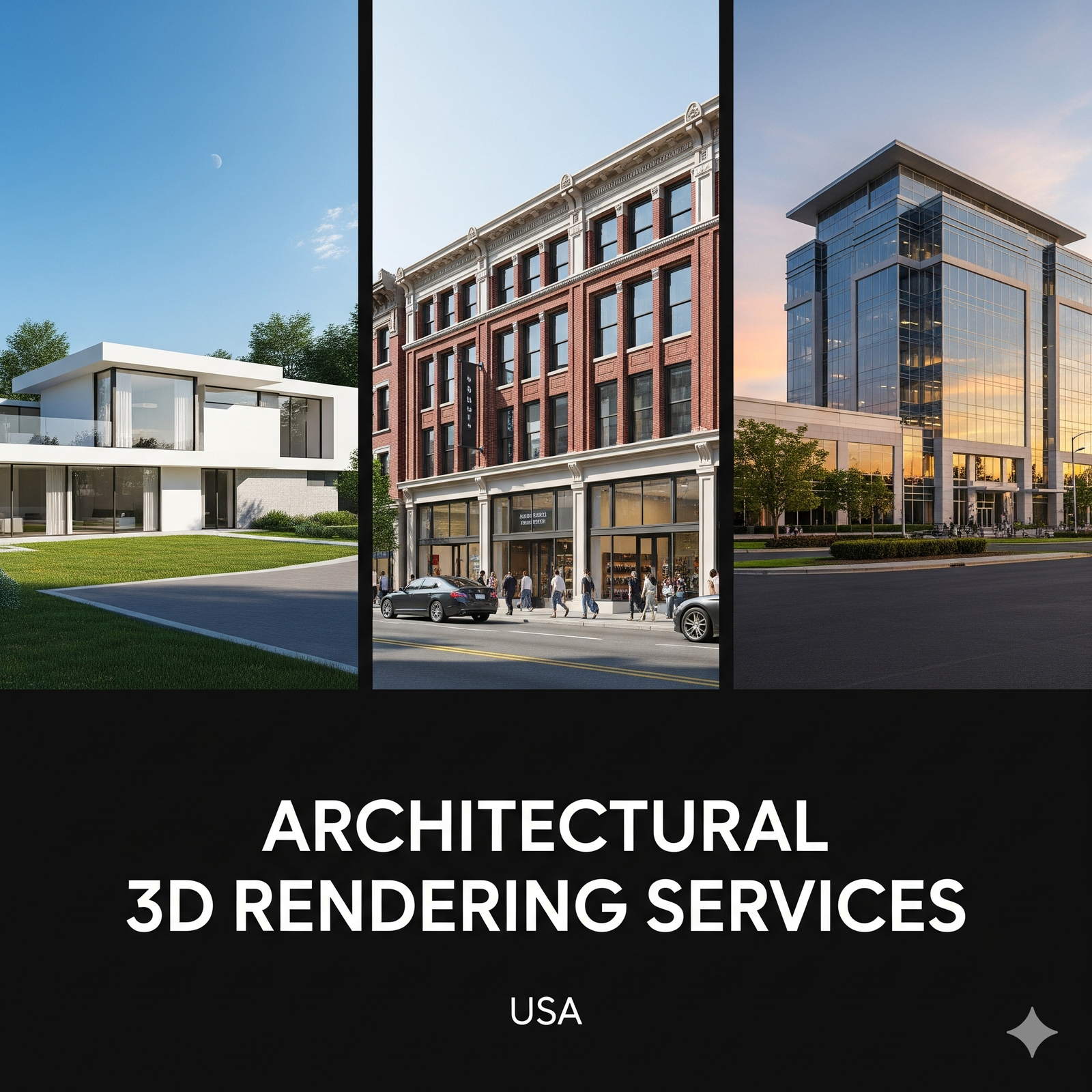 Architectural rendering showcasing modern designs and structures in the USA, highlighting innovative building concepts.
