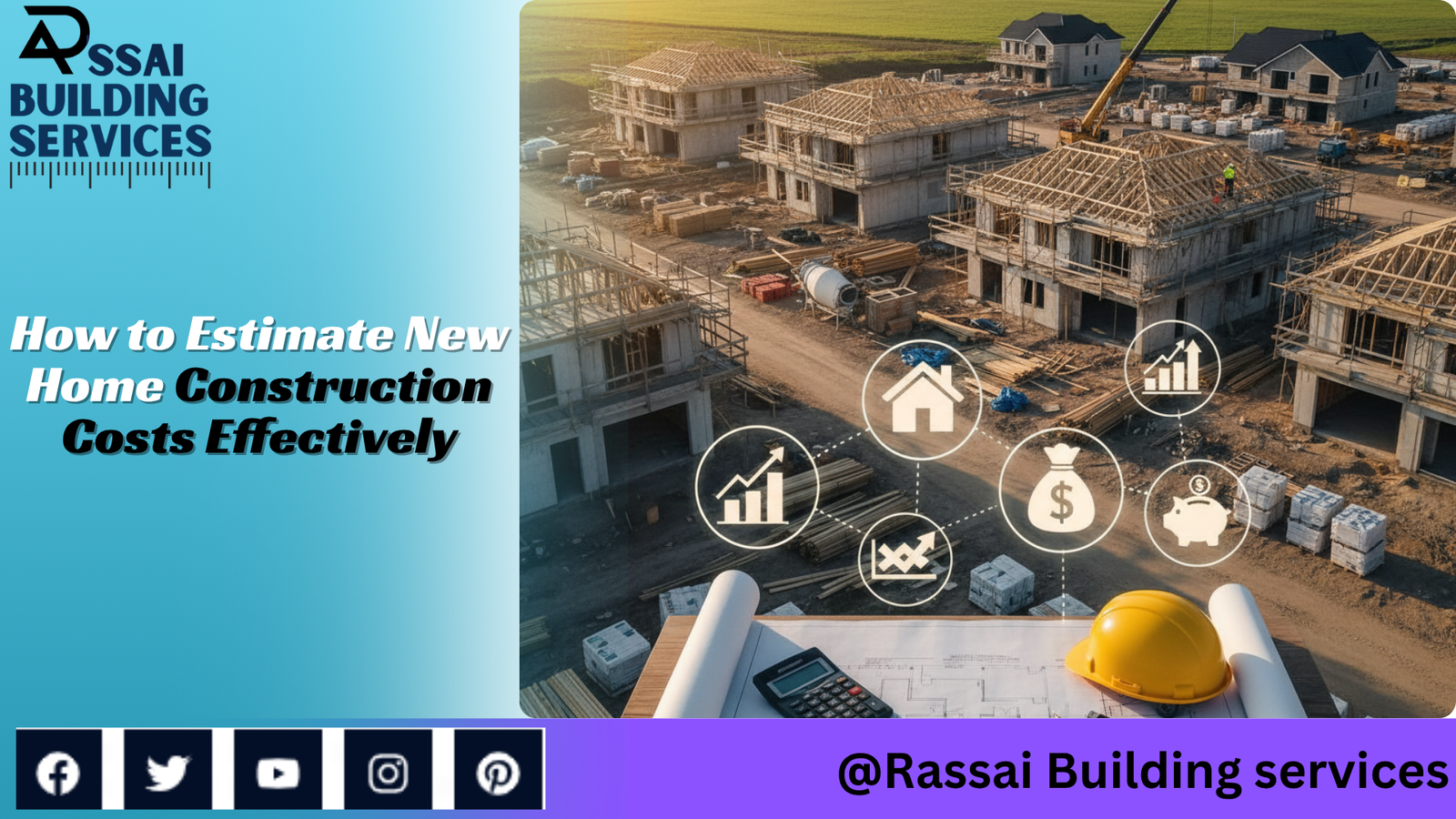 Infographic illustrating effective methods for estimating new home construction costs.