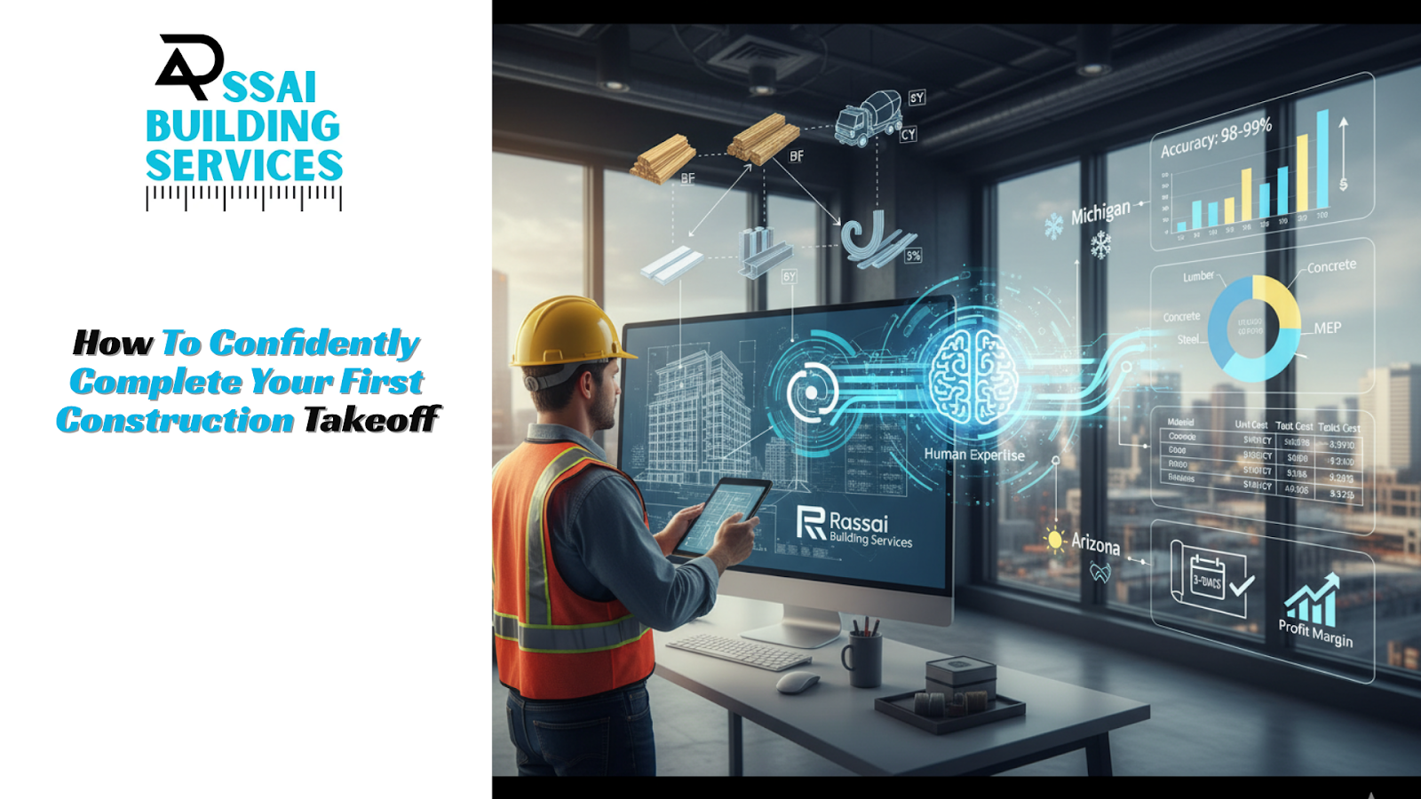 A guide on confidently completing your first construction task, featuring tools and step-by-step instructions.